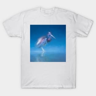 Tricolored heron in morning mist T-Shirt